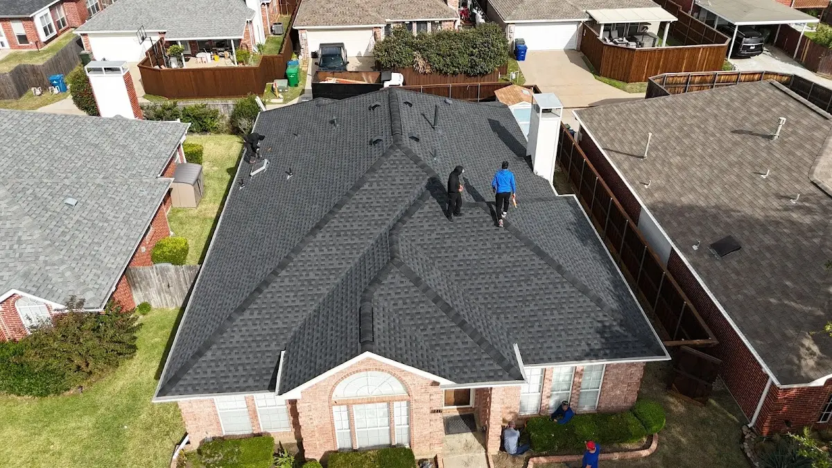 Slate & Tile Roof Repair work in progress on a New Carrollton property